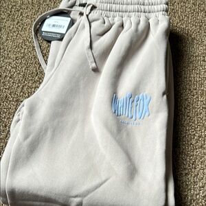White Fox Boutique Cream Track Pants
